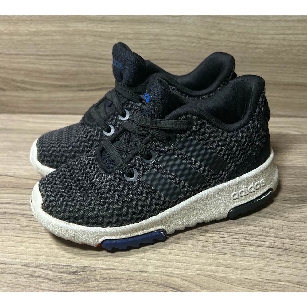 Adidas CF Racer TR Toddler Shoes Black Grey Knit DB1870 Size 7K Mens‎ Boys